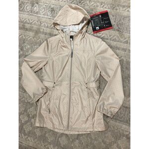 Jones New York Polka Dot Woman's Rain Jacket Medium